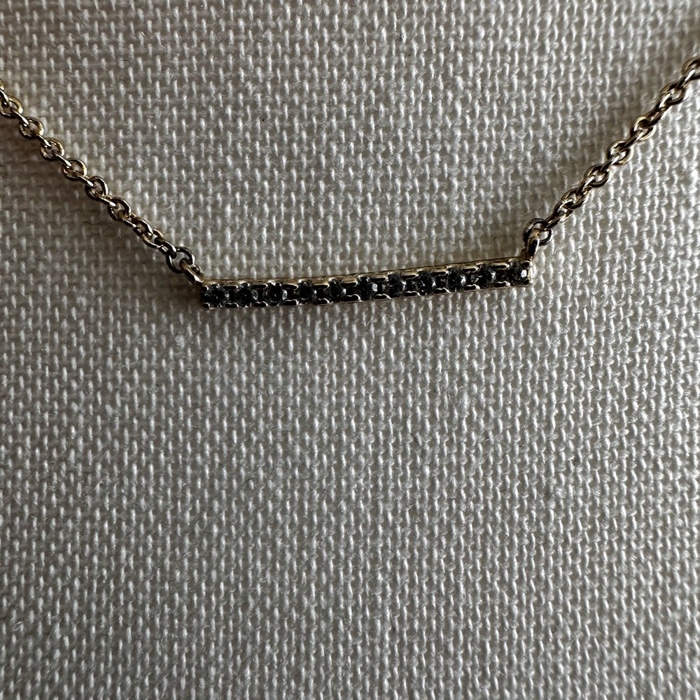 Minimalist Black Bar Necklace